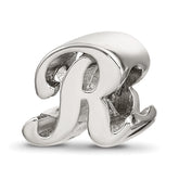 Sterling Silver Reflections Letter R Script Bead